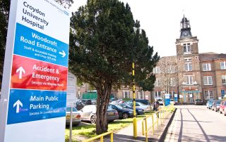 External photo of Croydon University Hospital