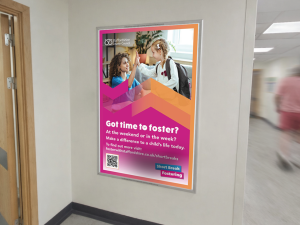 Image of Staffordshire County Council fostering advert in hospitals