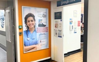 Image of Skechers advertising poster in hospital