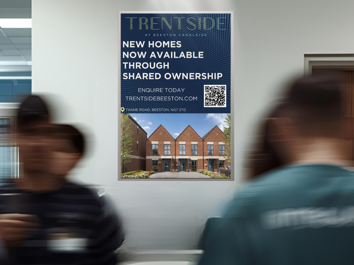 Photo of poster advert in hospital promoting a new development key worker scheme