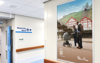 Image of a poster advert in hospital for Silver Cross