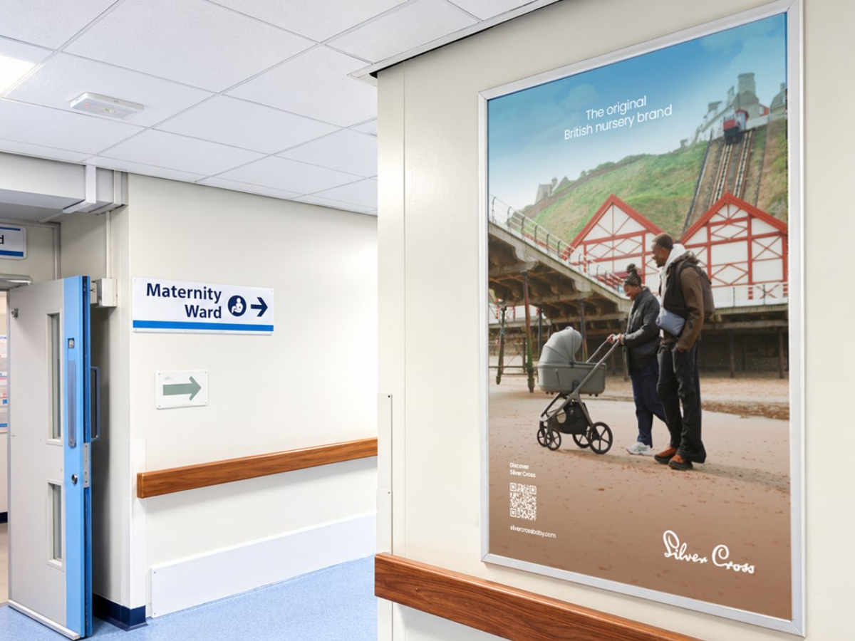 Image of a poster advert in hospital for Silver Cross